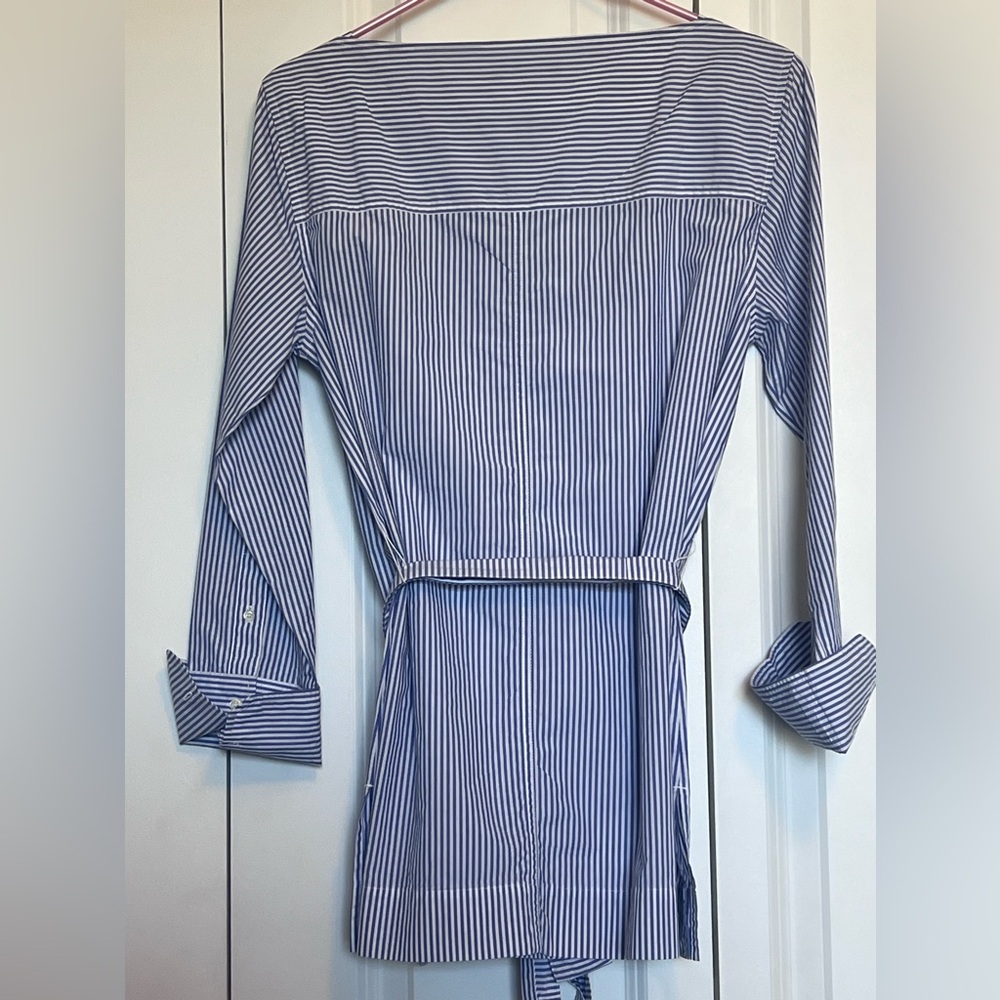 J Crew boat neck pinstripe top - Picture 5 of 7